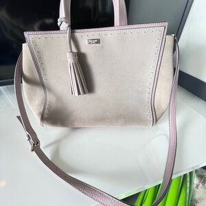 Kate Spade Taupe Tote with Tassel